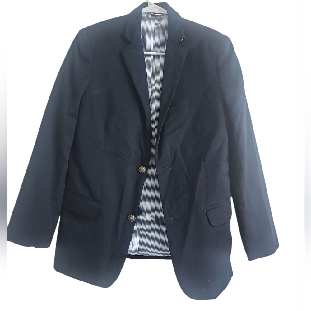 Tommy Hilfiger Boys Classic Navy Two Button Suit Jacket Size:16